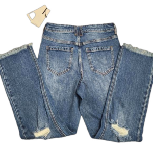 Oat New York raw hem distresses blue Denim jeans size 25 NWT